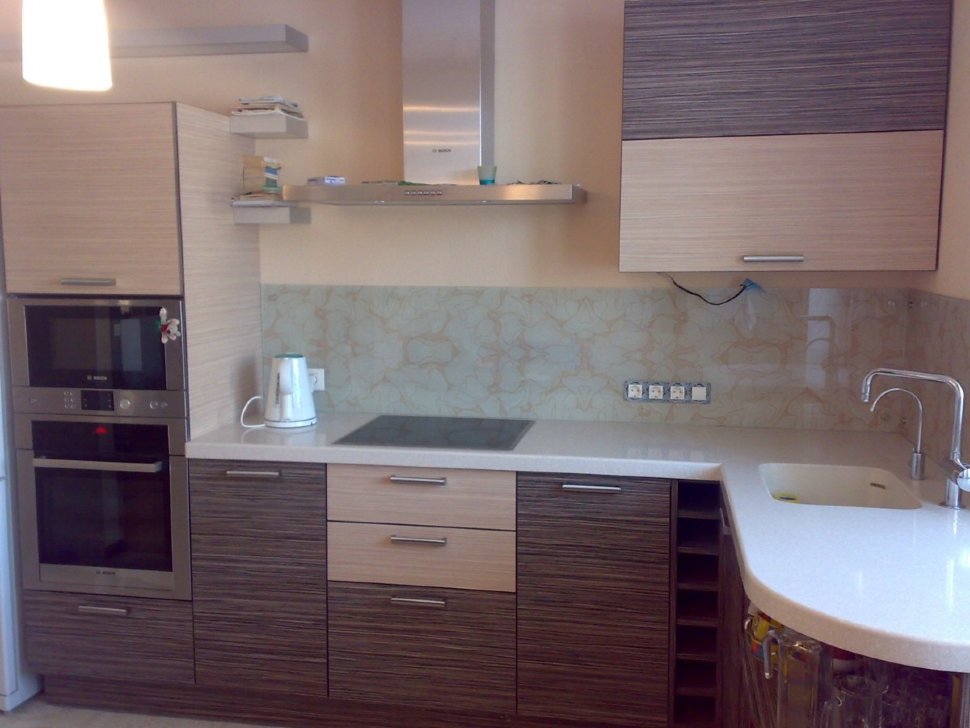 Рококо европейская стеклянная кухня Germes, ДСП 1м Вариант 849