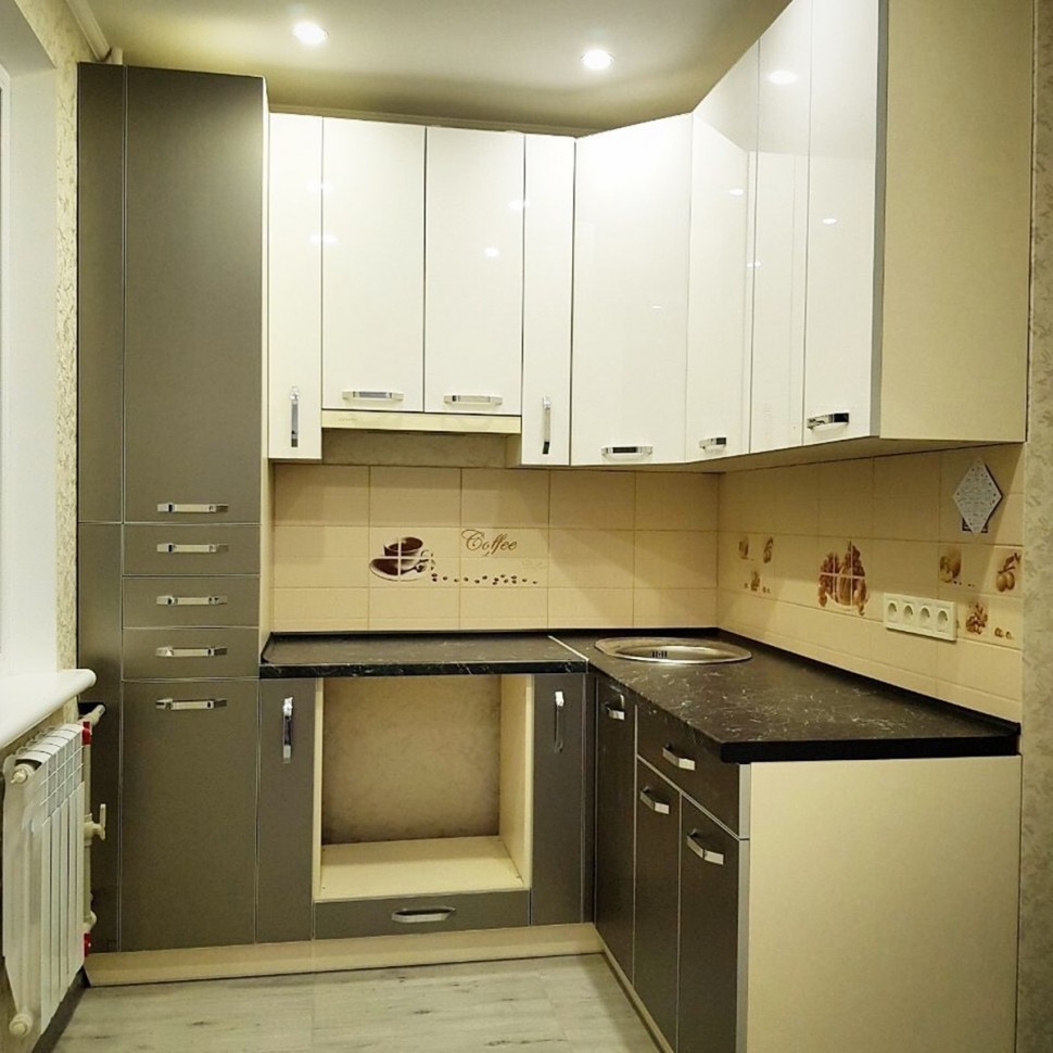 Хай-тек східна пластик кухня Deluxe, ДСП 1м Варіант 1785