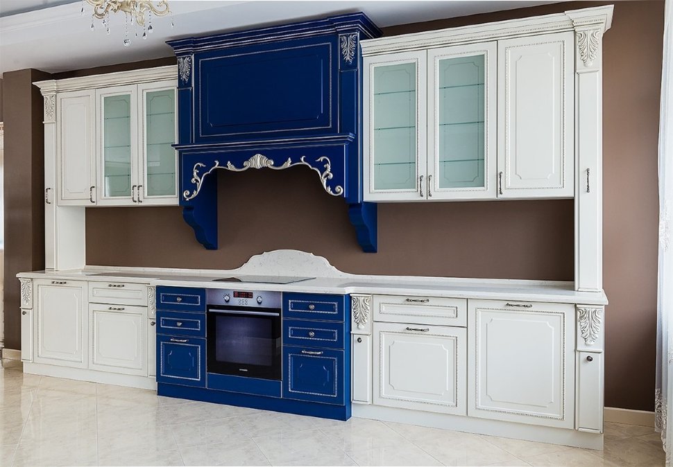 Прованс итальянская кухня из натурального дерева Germes, ДСП 1м Вариант 86