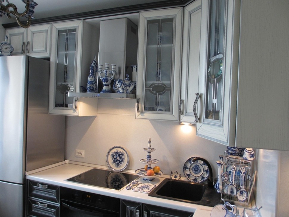 Хай-тек американська кухня скло Deluxe, ДСП 1м Варіант 2246