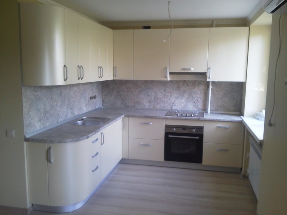 Модерн європейська пластик кухня Deluxe, ДСП 1м Варіант 1702