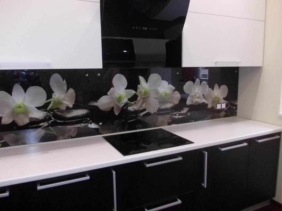 Мінімалізм німецька пластикова кухня Deluxe, ДСП 1м Варіант 1683