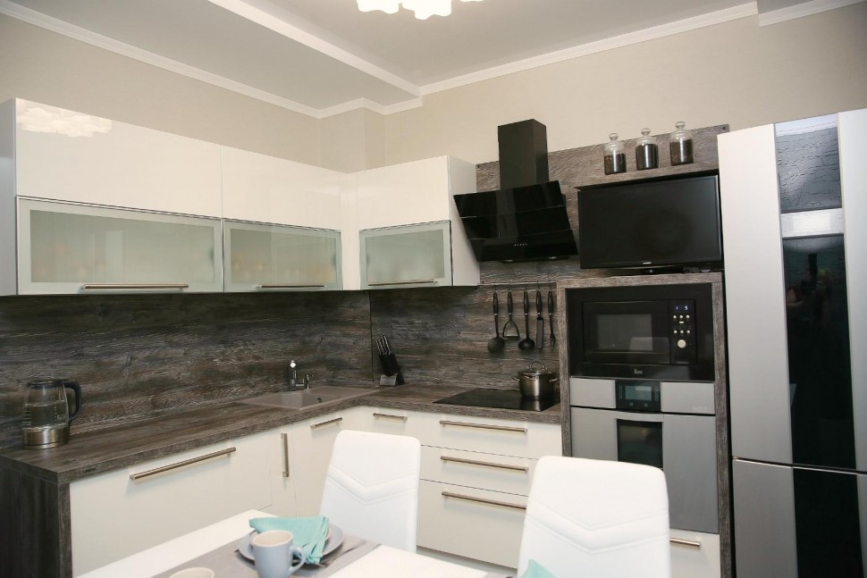 Блакитна кухня 4 метри кутова Germes ДСП, МДФ 1 метр Варіант 2300