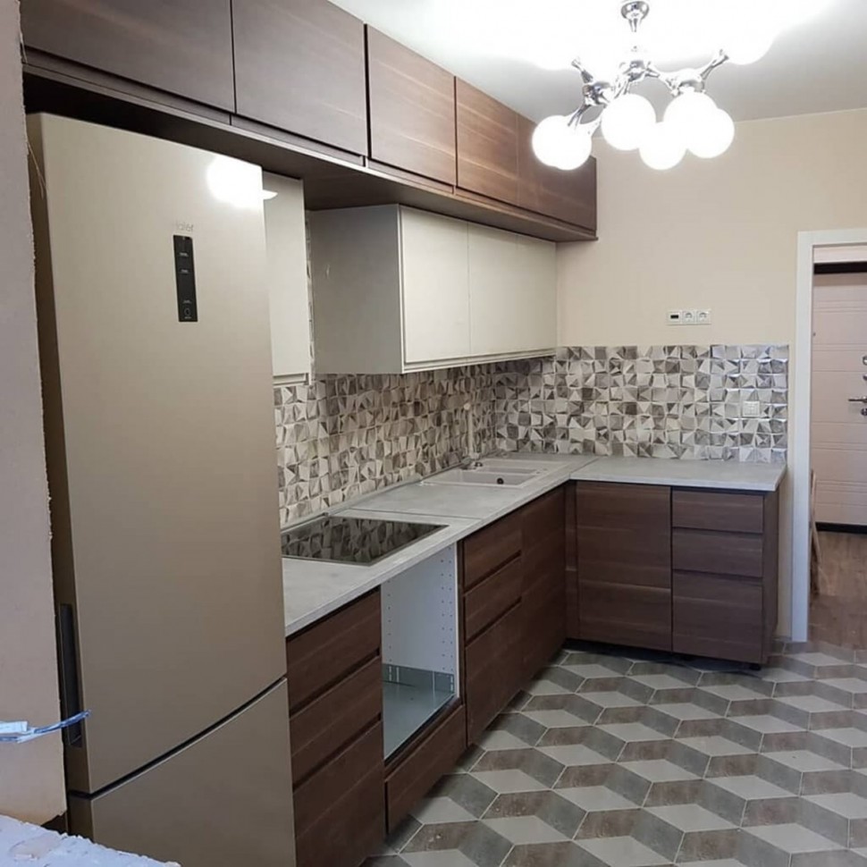 Класична європейська пластик кухня Deluxe, ДСП 1м Варіант 1603