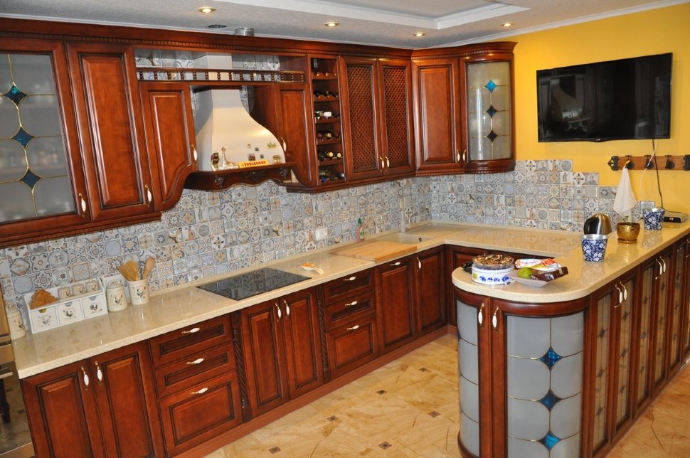 Класcика итальянская рамочный мдф кухня Germes, ДСП 1м Вариант 740